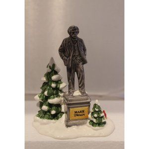 Dept 56 Snow Village - Village Statue of Mark Twain soi2021